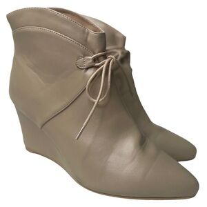 Allegra K Women’s Nude Colored Wedge Ankle Boots